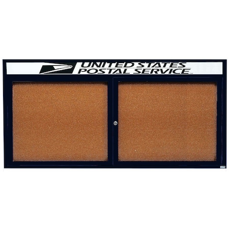 Aarco Illuminated Enclosed Bulletin Board w/ Header Bronze Anodized Al Frame, 36''Hx72''W DCC3672RHIBA