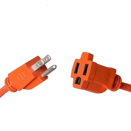 Upgrade Extension Cord, 14 AWG, Indoor, 14/3, 3 Outlets, Orange, PVC, 10 ft UP3328283