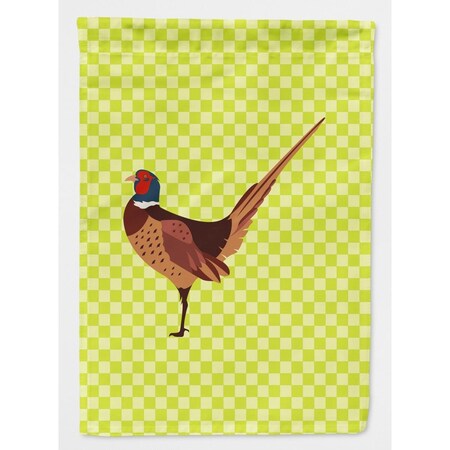 Carolines Treasures Ring-Necked Common Pheasant Green Flag Garden Size BB7756GF