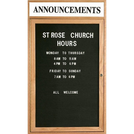 Aarco Board, BlackFelt, RedOakFrame, High ODC3624H