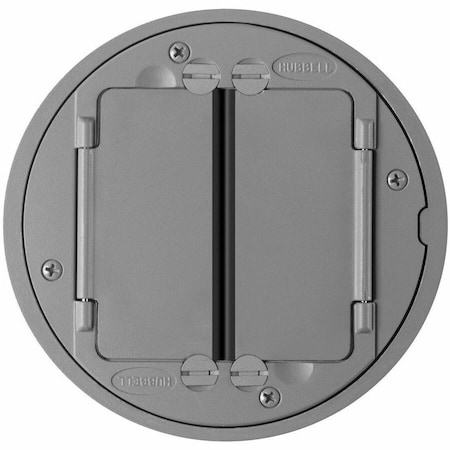 Hubbell Wiring Device-Kellems Electrical Box Cover, Round, Cast Aluminum S1TFCGY