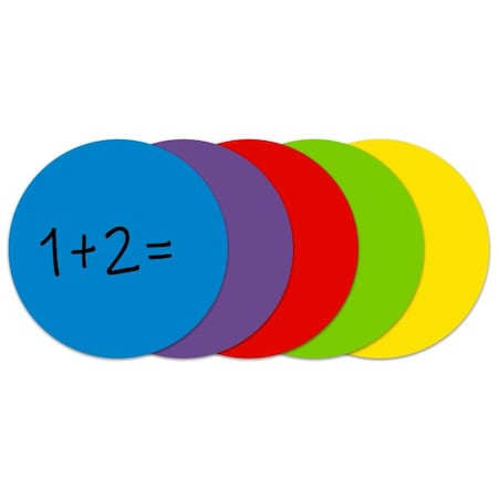 C-Line Products Dry Erase Dot Decals, Assorted Colors, 11 in., 5 decals, 5PK 40520