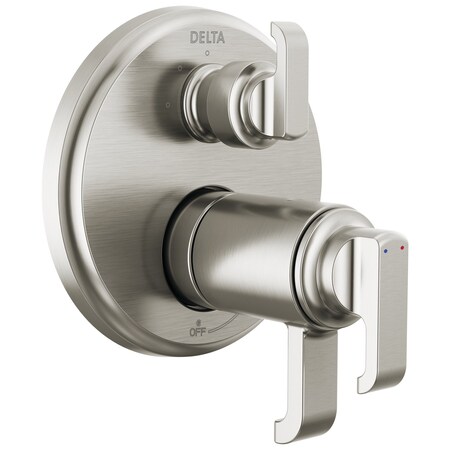 Delta Tetra Tempassure 17T Series Integrated Diverter Trim With 3-Setting In Lumicoat Stainless T27T889-SS-PR