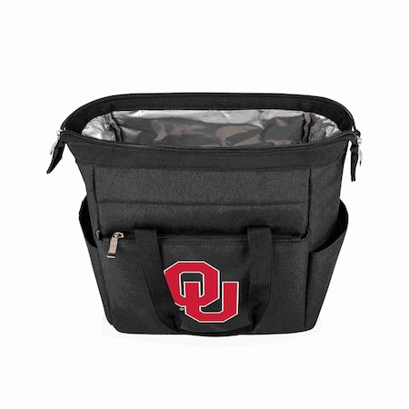 Picnic Time Family Of Brands NCAA Oklahoma Sooners On The Go Lunch Bag Cooler - Soft Cooler Lunch Box, Black 510-00-179-454-0