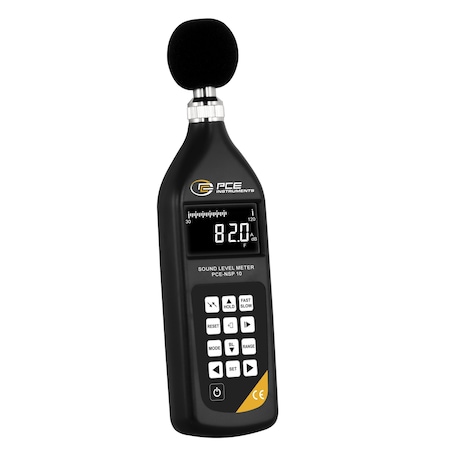 Pce Instruments Spectrum sound meter, 20-130 dB with Leq, 1/3-octave filters, AC output PCE-NSP 10