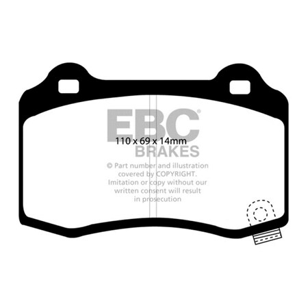 Ebc Redstuff Rear Brake Pads for 2015 Cadillac CTS 3.6L Twin Turbo DP31788C
