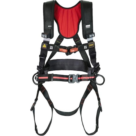 Miller Arc Flash Full-Body Safety Harness, w/5 Points of Adjustment, w/Dielectric Back / Side D-Rings, and Qu H5AFC1S2