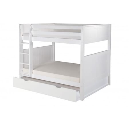 Eco-Flex Eco Flex C1623-TR Camaflexi Full over Full Bunk Bed with Trundle - Panel Headboard - White Finish C1623_TR
