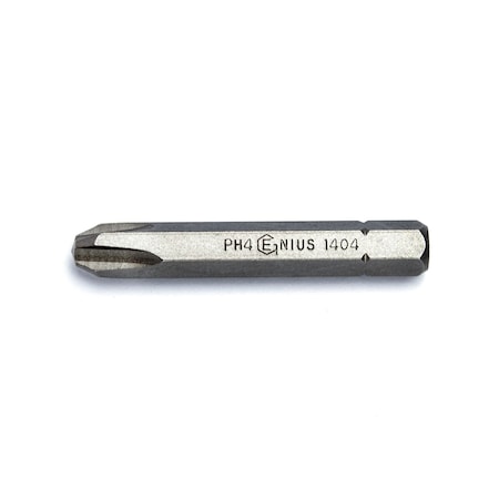 Genius Tools 5/16in Hex Shank, #4 Philips Screwdriver Bit 56mmL 1404