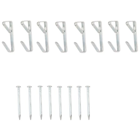 Prosource Picture Hanger, 10 lb, Steel, Zinc, Zinc, Nail-In Mounting PH-121010-PS