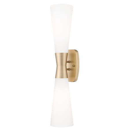 Z-Lite Emrys Modern Gold 2 Light Wall Sconce 4504-2SL-MGLD