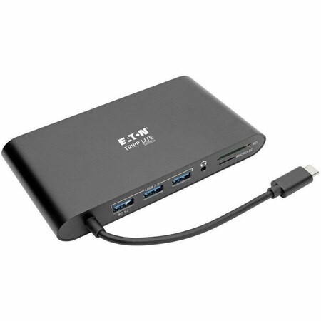 Tripp Lite USB C Docking Station 4k USB Hub HDMI VGA mDP Gbe Charging Black U442-DOCK1-B