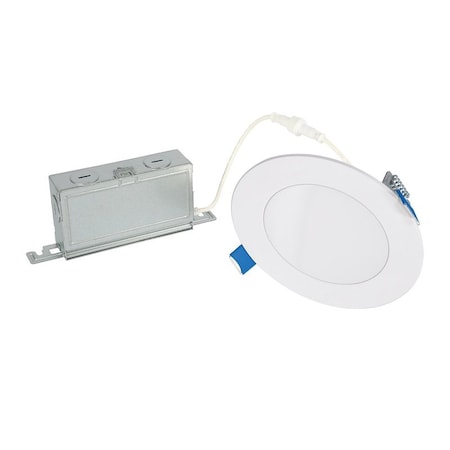 Halo HLB Lite Series Canless Downlight, 8.3, 8.5 W, 120 V, LED Lamp, Plastic, White, Matte HLBSL406FS5