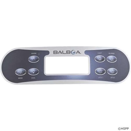 Balboa 7-Button Spa Side Overlay - Jet 1, Jet 2, Light, Blower, Mode, Cool, Warm 11688
