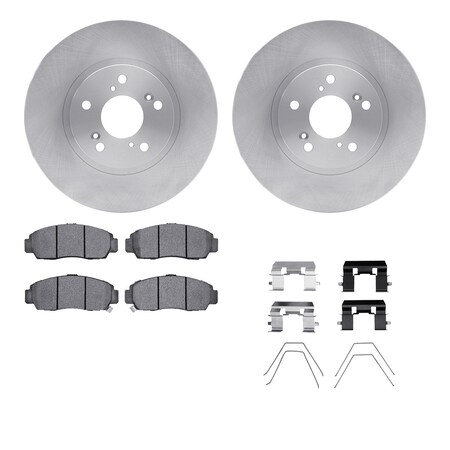 Dynamic Friction Co DFC Brake Rotor with 5000 Brake Pads and Hardware Kit 6512-59361