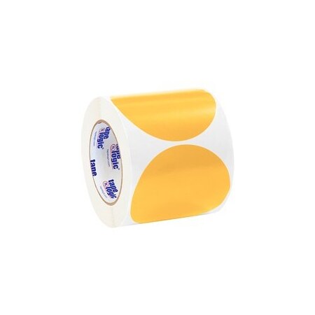 Bubblefast 4'' Fluorescent Orange Inventory Circle Labels BFDL615H