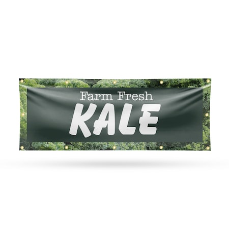 Signmission Farm Fresh Kale, 48 Inch x 120 Inch, Vinyl Banner B-120-30598