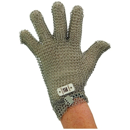 Workhorse Metal Mesh Big Ring Hand Protection Gloves with Clasp Closure USM1190-MWRK