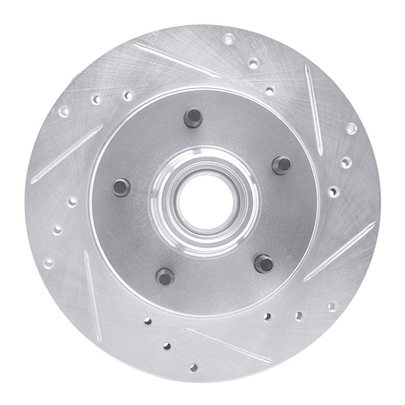 Dynamic Friction Co DFC Brake Rotor - Drilled and Slotted - Silver 631-47062R
