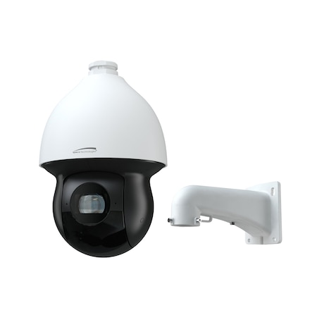 Speco 4MP 25x 4.8-120mm lens Indoor/Outdoor IP PTZ Camera with Included Wallmount, White Housing, NDAA O4P25X3