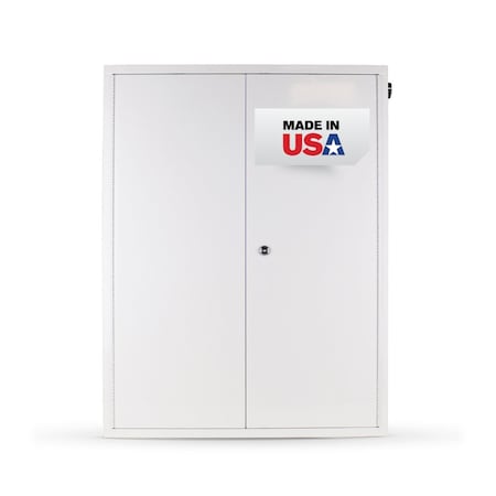 Sellstrom Eyewear Germicidal Cabinet, Case with Door, Steel, 32 in H x 24 1/2 in W x 9 1/2 in D, White S90494