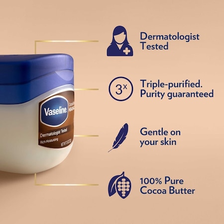 Vaseline Petroleum Jelly Cocoa Butter Moisturizer, 13 Ounce, 24PK 68826941