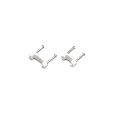 Gb Cable Staple, 1/2 in W Crown, Plastic/Polyethylene White, 15PK PS-1550T
