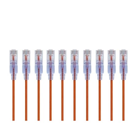 Monoprice SlimRun Cat6A Ethernet Patch Cable - Snagless RJ45_ UTP_ Pure Bare Cop 29442