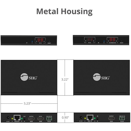Siig SIIG Full HD HDMI Over IP Extender Kit - 120M - Over IP Networks - Many to Many - Supports HDBit-T CE-H23A11-S2