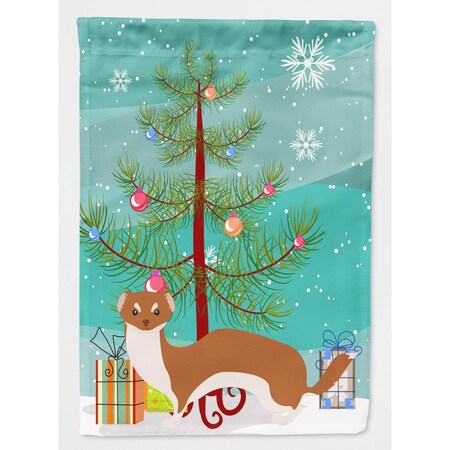 Carolines Treasures Weasel Christmas Flag - Canvas House Size BB9237CHF