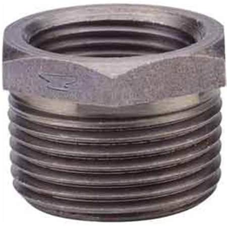 Anvil 0.75 x 0.5 in. Black Malleable Hex Bushing - 150 PSI B1754469