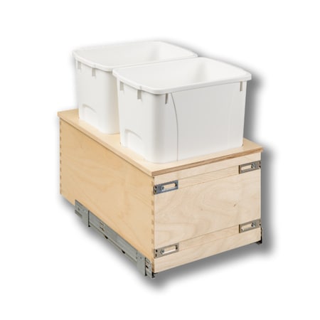 Century Components Cascade Series Pull-Out Waste Container, 14.875 in. W Baltic Birch CASBM145-34PF