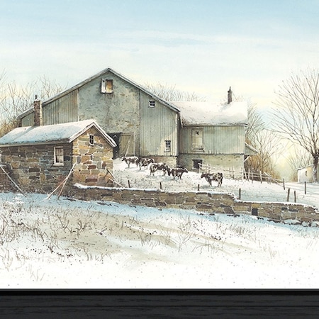 Homeroots February Morning Black Framed Print Wall Art 407381