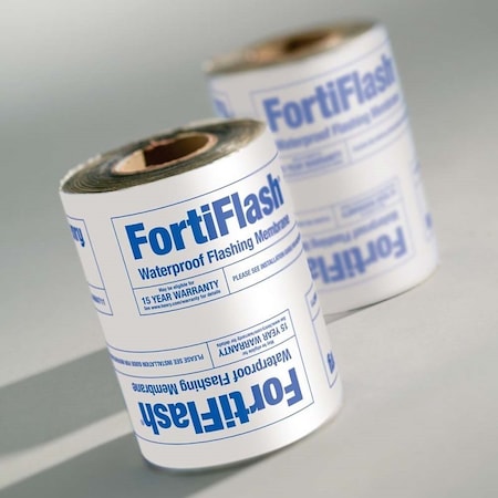 Fortiflash Henry Window Wrap and Flashing Tape, 75 ft L, 6 in W, Rubberized Asphalt, Black HE010FFR968