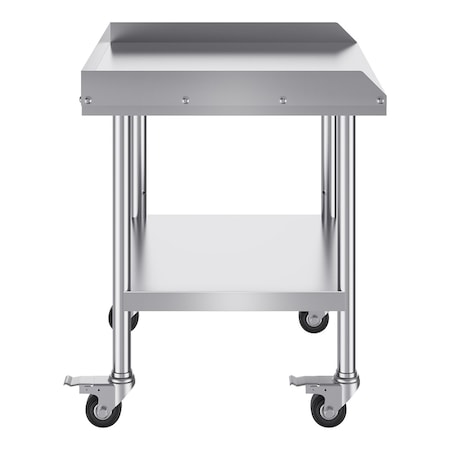 Vevor Stainless Steel Work Table 24"x28" Commercial Food Prep Table W/ 4 Casters SKT710*610J