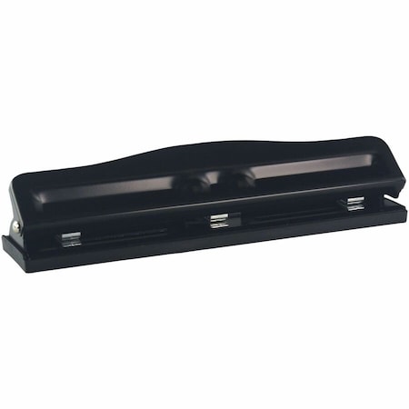Business Source Manual Paper Hole Punch, Black, Round BSN65645
