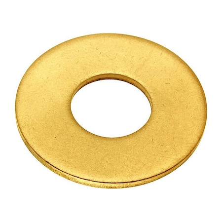 Zoro Select Flat Washer, For Screw Size 7/16 in , Brass Plain Finish, 5 PK WASB71RBR