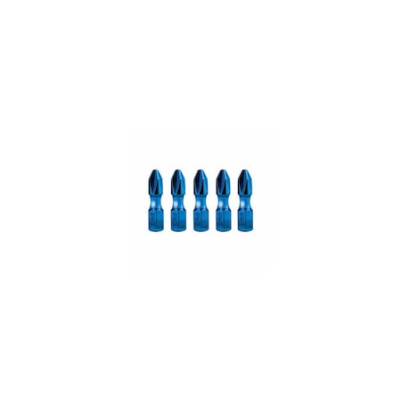 Sm Products PH2 Mach-Blue Phillips Impact Driver Bits, 1 In., 5-Pk. 19084