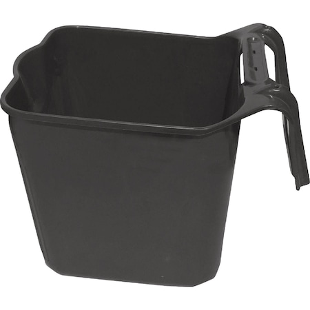 Tuff Stuff Products 14 Qt. Black Square Over the Fence Feeder SQH-BK