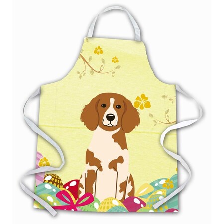 Carolines Treasures Easter Eggs Brittany Spaniel Apron BB6072APRON