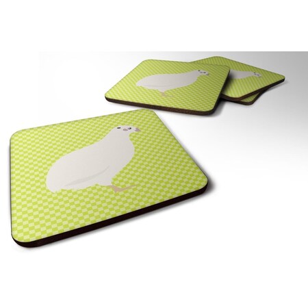 Carolines Treasures Texas Quail Green Foam Coaster, Set of 4 BB7783FC