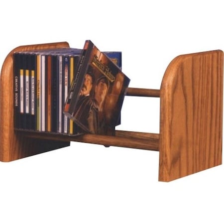 Wood Shed 104 Solid Oak 1 Row Dowel CD Rack 104