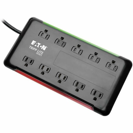 Tripp Lite Outlet Strip, Surge, 5-15R, 5-15P, 6 ft., Black TLP1006B