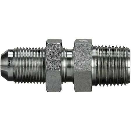 Gates Male JIC 37 Flare Bulkhead to Male Pipe NPTF SAE to SAE G60541-1212