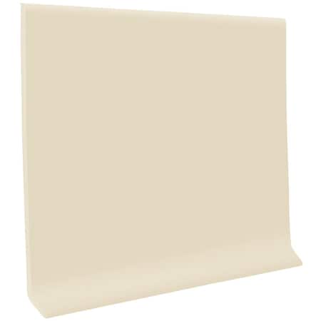 Roppe 2-1/2''x4 ' Almond Vinyl Dryback Wall Cove Base H1625C53P184