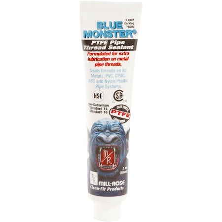 Blue Monster 2 Oz. White Industrial Grade PTFE Thread Sealant 76000