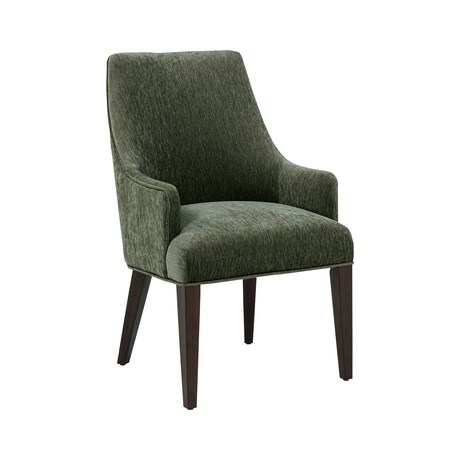 Manhattan Comfort Beever Chenille Wood Armchair in Forest Green DC103AR-GR