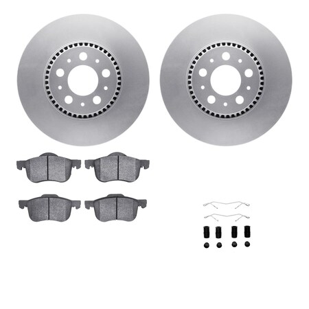 Dynamic Friction Co DFC GEOSPEC Coated Rotors with 5000 Brake Pads - Ceramic and Hardware 4512-27072