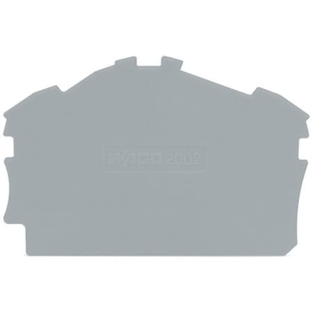 Wago Terminal Block, 2.04" L, 1.4" W, Gray 2002-6391