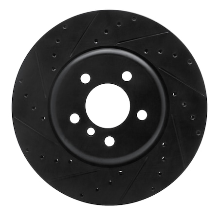 Dynamic Friction Co DFC Brake Rotor - Drilled and Slotted - Black 633-31097L